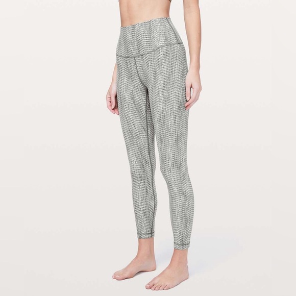 Lululemon Wunder Under High-Rise Tight 25" Arrow Jacquard Dark Olive Grey Sage 8 - Picture 2 of 9